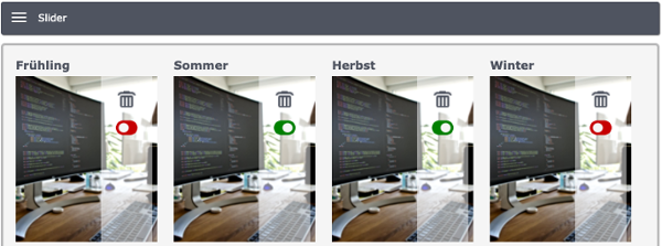 Sliderbilder nach Jahreszeiten in PUBLIT CMS steuern